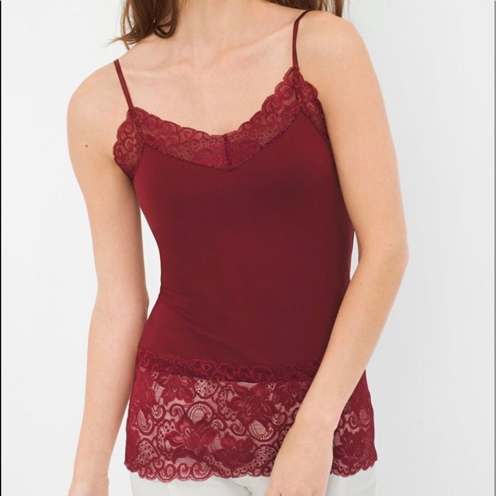 Wide Lace Cami- White House Black Market